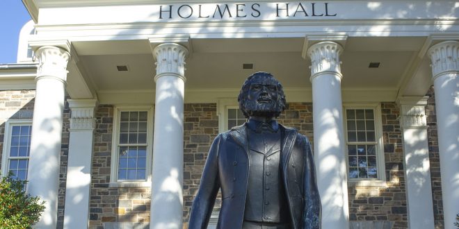 Holmes Hall and Douglas Statue