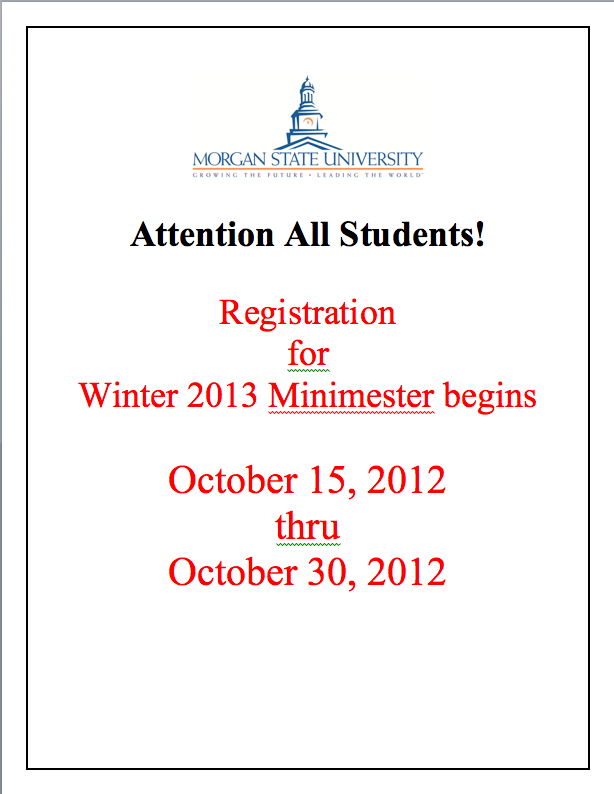 Winter Minimester Registration State University Newsroom