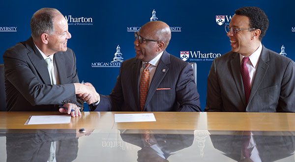 Dean Geoffrey Garrett, David Wilson, Provost Wendell Pritchett