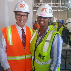 Imani Williams with Tim Regan, president and CEO